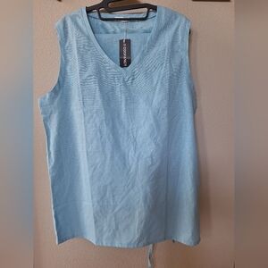 NWT COOFANDY Mens 2 Piece Linen Blend Set. Tank/Trousers. Size M